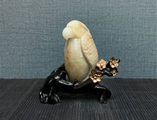 和田玉鹰摆件和田玉白玉籽料摆件大展宏图