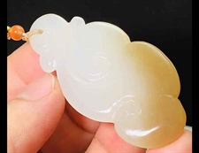 和田玉如意玉牌挂件糖白玉玉牌挂件事事如意