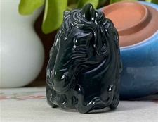 和田玉生肖马扳指青玉扳指马到成功