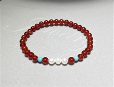 玛瑙手串红玛瑙圆珠手链5mm