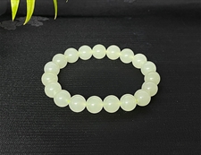 和田玉手串和田玉青白玉10mm圆珠手串手链