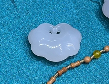 和田玉挂件羊脂玉如意锁挂件吊坠